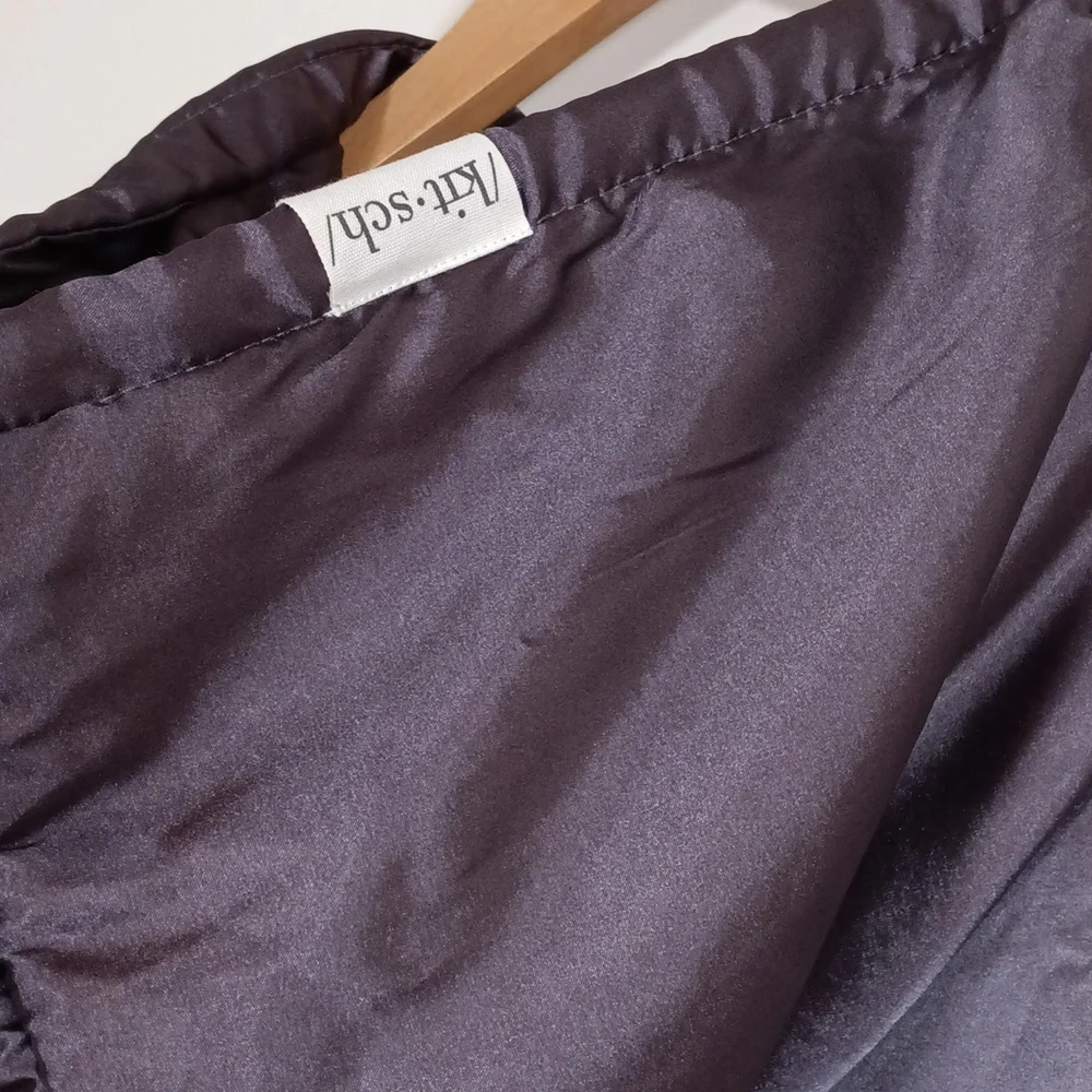 Kitsch Glazey Charcoal Gray Satin Spa Hoodie